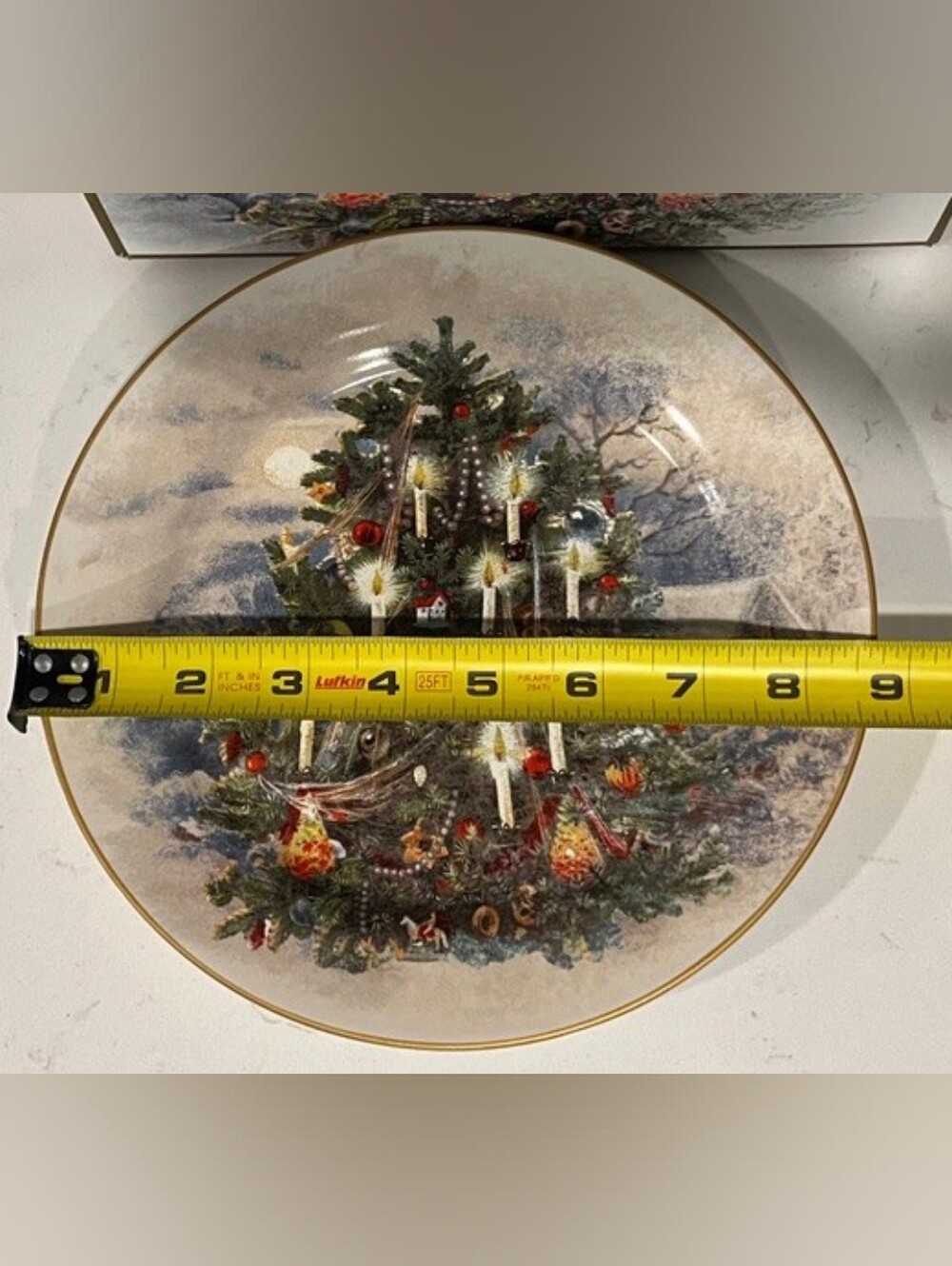 Pottery Barn Nostalgic Christmas Tree Salad Plates Set Of 4 In Box - Picture 9 of 9